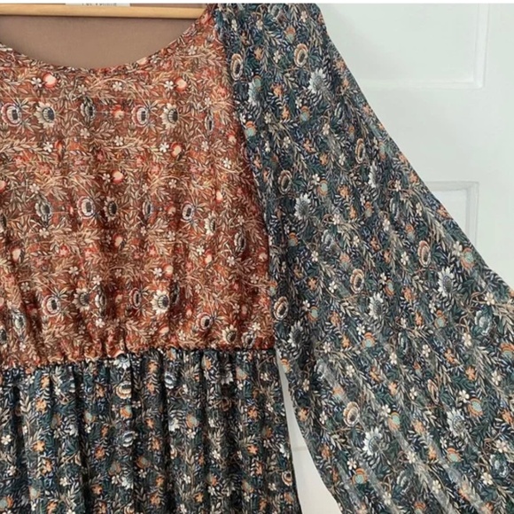 Boho floral dress flowy hippie - Picture 3 of 6